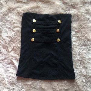 Halter top with gold buttons